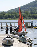 Sailing, Llangorse Lake, Brecon Beacons, Mid Wales